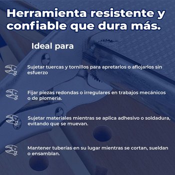 Pinza de Presión 10" Pulgadas Mordaza Recta Truper