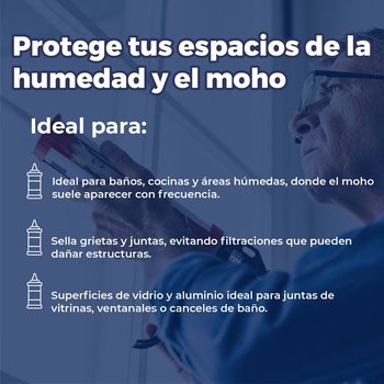 Silicón Transparente 100% marca Presto 300 mL