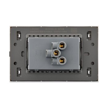 Placa de Contacto Doble Duplex Lucek Flat Negro