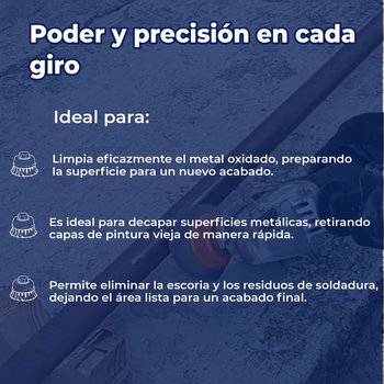 Carda Copa Alambre Trenzado Fino 3 pulg Truper M14