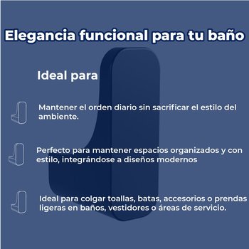 Gancho Sencillo Ébano Linea Quadratta Negro Proyecta QA-06-EB