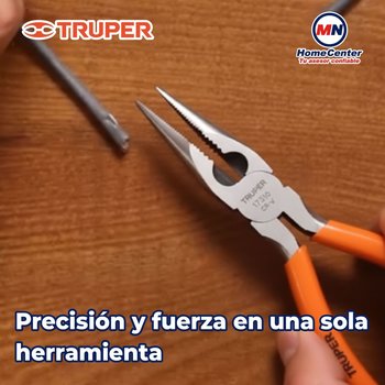 Pinza de punta y corte 8" mango de PVC Truper