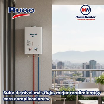 Calentador de Paso Instantáneo Rugo Gas LP 8 L