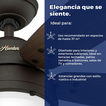 Ventilador De Techo Channelside Hunter 52 Pulg