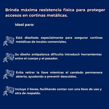Candado Cortina Phillips núm 9 Latón Macizo