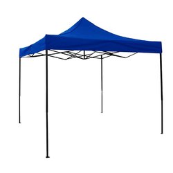 Toldo reforzado 3X3 poliéster y pvc estructura metálica azul