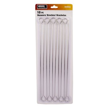 Pinchos para Asar Brochetas 10 Piezas en Acero Inoxidable