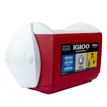 Hielera playmate Pal Igloo 7 QT 09 latas rojo y blanco
