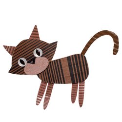 Figura decorativa mascota Tabby Cat 30 cm