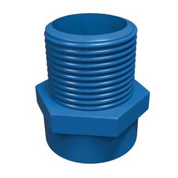 Conector CPVC Azul Rosca Exterior 19 mm Flowguard Gold