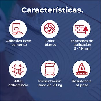 Paquete Adhesivo Grandes Formatos 20KG 6+1