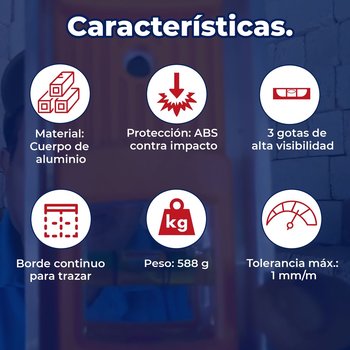 Nivel Profesional 36 pulg Truper 3 Gotas