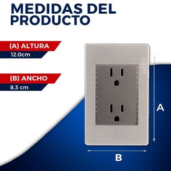 Placa 3 Módulos Contacto Doble Lucek BP06MA