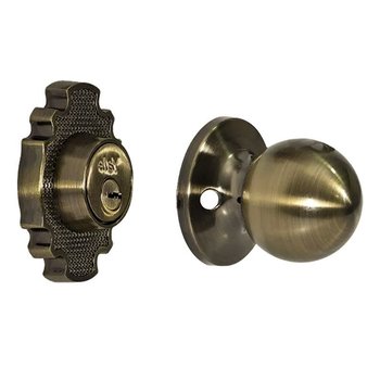 Cerradura Gatillo Yale Riviera Alta Seg. Latón Antiguo Ll/Ll