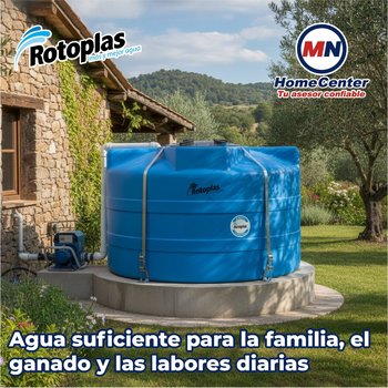 Cisterna Rotoplas Equipada 10,000 L para Almacenamiento de Agua