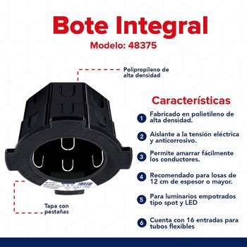 Bote Integral de Polietileno 10 cm Alto x 11 cm Diámetro