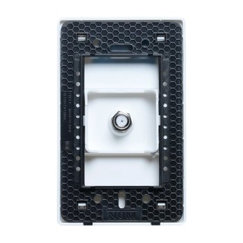 Placa 1 Toma Coaxial marca Lucek Blanco