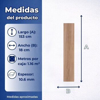 Piso Natural Aspen 25X153 1.16 M2 Rectificado ZAS5R