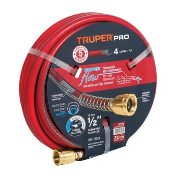 Manguera Reforzada 4 Capas Truper 20 mt