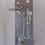 Regadera Cuadrada Plato Ancho 10 x 10 pulg 3 Chorros Cromo H-330