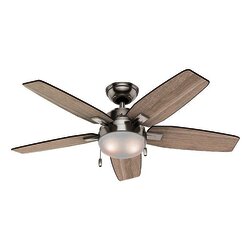 Ventilador Antero Niquel cepillado 46 pulg Hunter