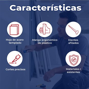 Serrotillo Para Paneles de Yeso 6 1/2” Mango Plástico Panel Rey