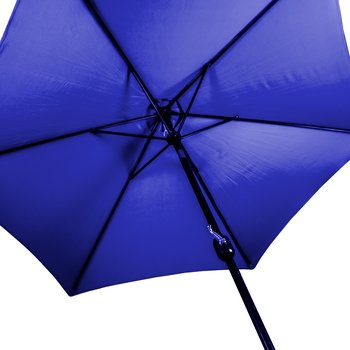 Sombrilla Jardín Manivela Acero Azul