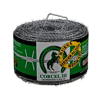 Alambre Púas Corcel III 4 Puntas Cal 16.5