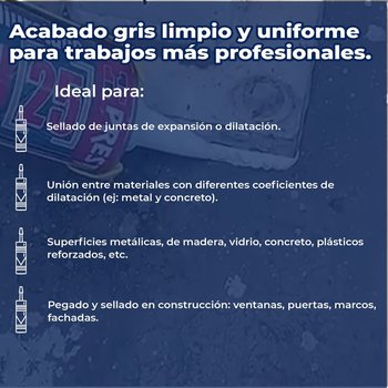 Sellador Poliuretano Presto Flex Gris 300 mL