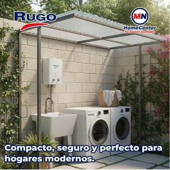 Calentador De Paso Instantáneo 12 Lt Rugo Gas LP 2 Servicios
