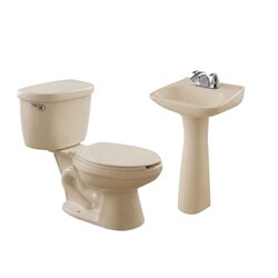 Paquete sanitario Maya color hueso con pedestal