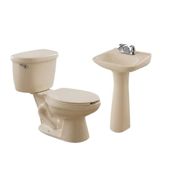 Paquete sanitario Maya color hueso con pedestal