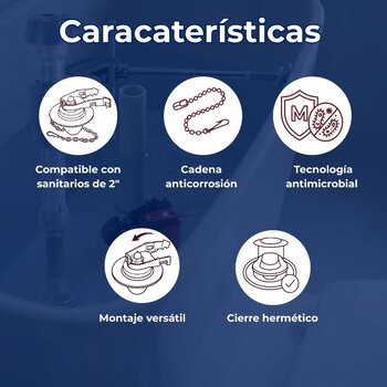 Pera Sapito de Descarga Para WC 2" Ultra Resistente Fluidmaster