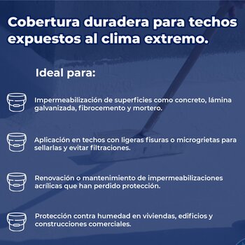 Impermeabilizante Acrílico Fibratado Blanco Impac 7000 22.8 L