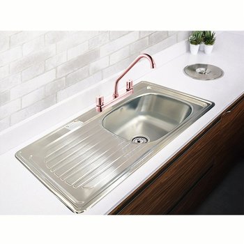 Fregadero con Escurridor Izquierdo Acero Inoxidable C-101