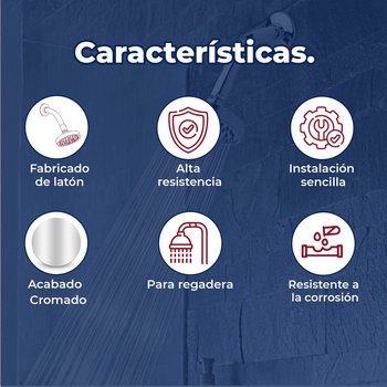 Regadera Helvex Chorro Fijo con Brazo y Chapetón H-201