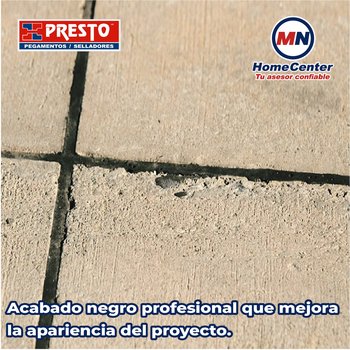 Sellador Poliuretano Presto PU25 Flex Negro 300 mL