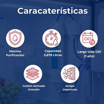 Cartucho Filtro Para Refrigerador Osmosis Repuesto Rotoplas