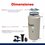 Tinaco vertical beige 500 lts c/herrajes y filtro 0.68x0.68x1.53