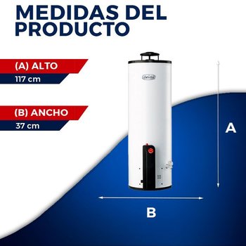 Calentador Deposito Trad 62 lts Gas Nat 1.5 Baños