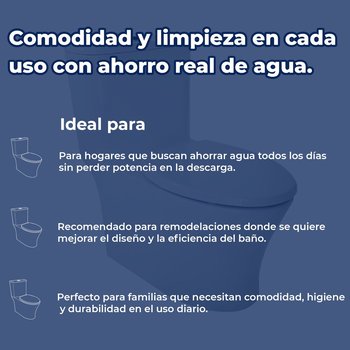 Sanitario WC una pieza Rivoli Plus Blanco 4.8 L Helvex