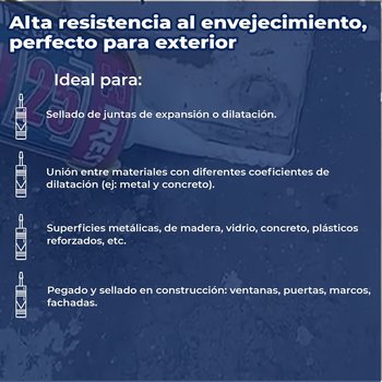 Sellador Poliuretano Presto Flex Blanco 300 mL