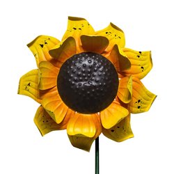 Estaca decorativa p/jardín figura Girasol doble pétalo 1.06 cm
