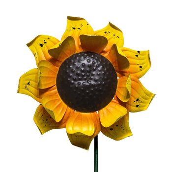 Estaca decorativa p/jardín figura Girasol doble pétalo 1.06 cm