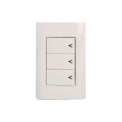 Placa 3 Apagadores Sencillos marca Lucek Blanco BA03B