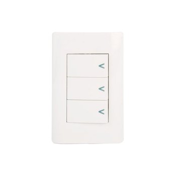 Placa 3 Apagadores Sencillos marca Lucek Blanco BA03B