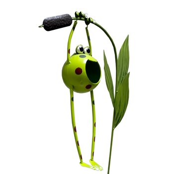 Estaca decorativa solar p/jardín Variedad de figuras rana 1.21 M