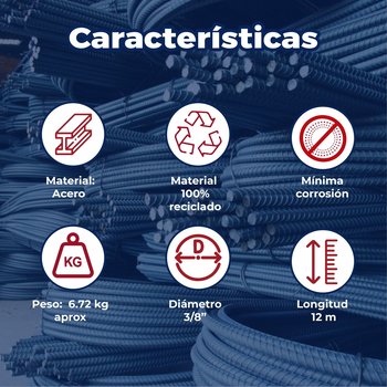 Varilla doblada #3 3/8x12 m AR-42