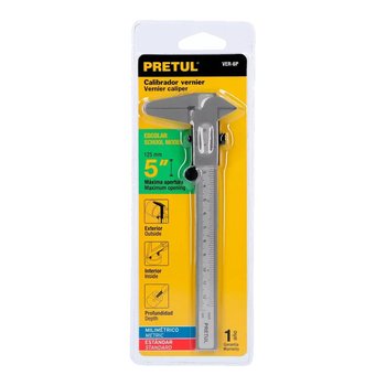Calibrador Vernier Escolar 5 pulg Pretul