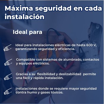 Cable Eléctrico Verde Rollo de 100 M Calibre 12 THW-LS